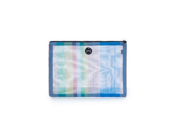 Small Zippered Portfolio - Striped HHPLIFT Blue Stripe 