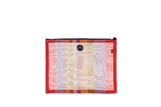 Small Zippered Portfolio - Striped HHPLIFT Red Stripe 