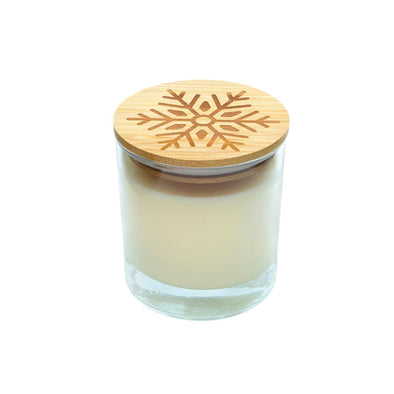 8.5 oz Scented Soy Candle with Bamboo Lid Soy Candles HHPLIFT White Tea 