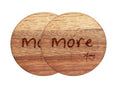 Pinewood Coaster Set of 2 - MORE Collection Coasters HHPLIFT 
