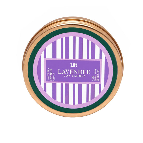 4 oz Spark Tin Scented Soy Candle - LAVENDER Soy Candles HHPLIFT 