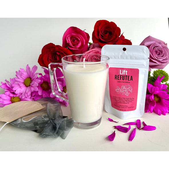 Cranberry Cheer Tea and Candle Set HHPLIFT 