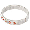 Woven Palm Bracelets - Silver HHPLIFT Silver and Coral 